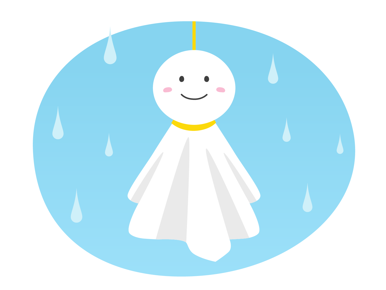 梅雨の季節 てるてる坊主